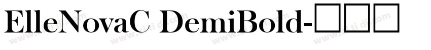 ElleNovaC DemiBold字体转换